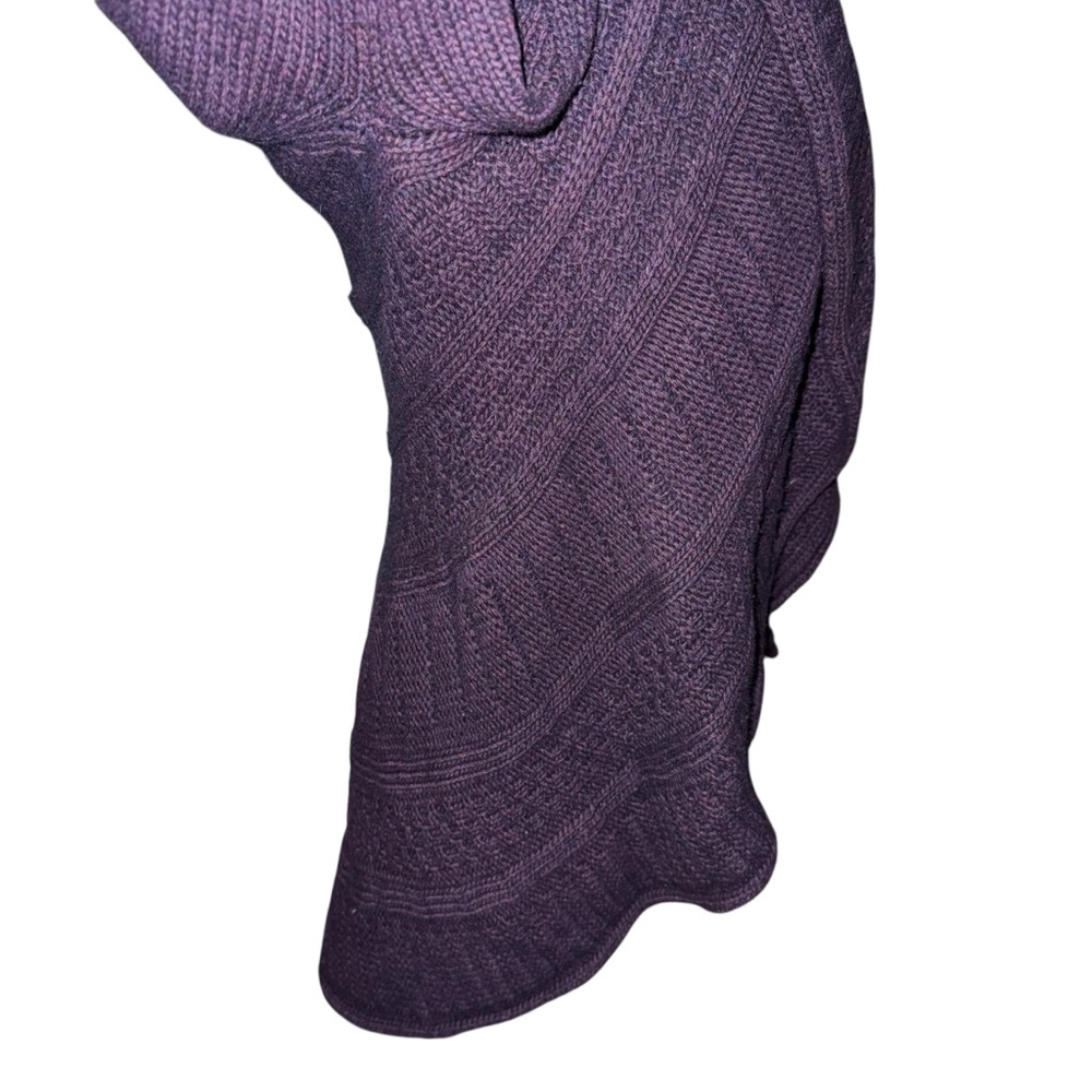 Autumn Cashmere Deep Purple Open Front Draped Cardigan Sweater Sz Medium - Picture 7 of 9